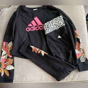 ADIDAS X FARM RIO SWEATSHIRT/LEGGING SET SIZE L